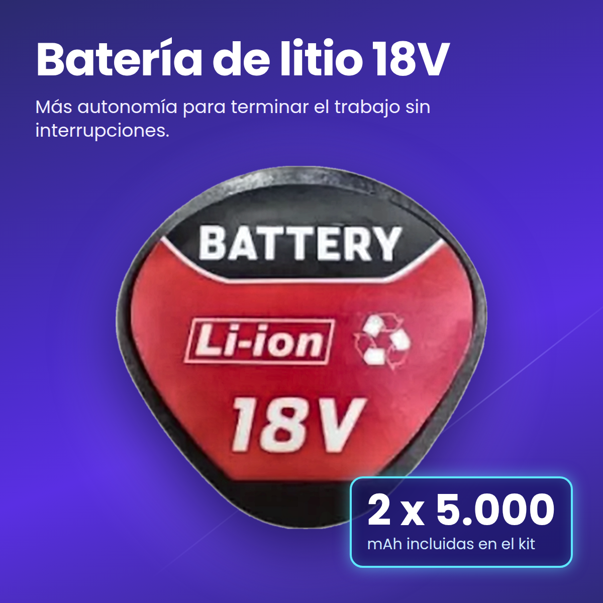 TALADRO ATORNILLADOR  INALAMBRICO 18V